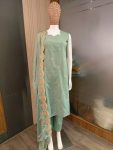 FANCY TESLA EMBROIDERY WORK TOP BOTTOM WITH DUPATTA FESTIVE WEAR WHOLESALE PRICE ETHNIC GARMENT (6)