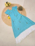 FANCY VICHITRA SILK MAGGAM HAND WORK GOWN FESTIVE WEAR WHOLESALE PRICE ETHNIC GARMENT (1)