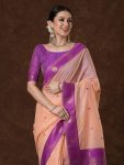 LATEST BANARASI SILK WEAVING WORK SAREE WITH UNSTITCHED BLOUSE FESTIVE WEAR WHOLESALE PRICE ETHNIC GARMENT (3)