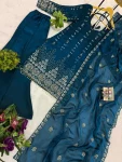 LATEST FENDY SATIN EMBROIDERY BEADS WORK WITH FANCY LACE WORK TOP PALAZZO WITH DUPATTA FESTIVE WEAR WHOLESALE PRICE ETHNIC GARMENT (2)