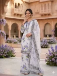 LATEST GEORGETTE PRINTED WITH EMBROIDERY NECK WORK WITH FANCY LACE & DORI WORK TOP PALAZZO WITH DUPATTA FESTVE WEAR WHOLESALE PRICE ETHNIC GARMENT (9)