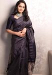 LATEST LICHI SILK JACQUARD WORK SAREE WITH UNSTITCHED BLOUSE CASUAL WEAR WHOLESALE PRICE ETHNIC GARMENT (8)