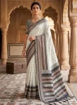 LATEST LICHI SILK JACQUARD WORK SAREE WITH UNSTITCHED BLOUSE FESTIVE WEAR WHOLESALE PRICE ETHNIC GARMENT (3)
