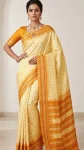 LATEST LICHI SILK JACQUARD WORK SAREE WITH UNSTITCHED BLOUSE FESTIVE WEAR WHOLESALE PRICE ETHNIC GARMENT (5)