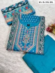 LATEST RUSSIAN SILK PRINT WORK TOP BOTTOM WITH DUPATTA FESTIVE WEAR WHOLESALE PRICE ETHNIC GARMENT (3)