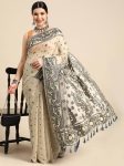 MODERN BANARASI SILK WEAVING WORK SAREE WITH UNSTITCHED BLOUSE FESTIVE WEAR WHOLESALE PRICE ETHNIC GARMENT (2)