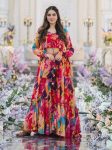 MODERN CHIFFON DIGITAL PRINT WORK SHRUG BLOUSE WITH PALAZZO RANI