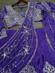 MODERN CHINON EMBROIDERY WORK WITH FANCY LATKAN WORK LEHENGA CHOLI WITH DUPATTA PARTY WEAR WHOLESALE PRICE ETHNICC GARMENT (2)