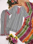MODERN CHINON SILK DIGITAL PRINT WORK TOP BOTTOM WITH DUPATTA FESTIVE WEAR WHOLESALE PRICE ETHNIC GARMENT (5)