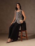 MODERN CHINON SILK SEQUENCE CODING EMBROIDERY WORK TOP PALAZZO WITH DUPATTA PARTY WEAR WHOLESALE PRICE ETHNIC GARMENT (10)