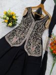 MODERN CHINON SILK SEQUENCE CODING EMBROIDERY WORK TOP PALAZZO WITH DUPATTA PARTY WEAR WHOLESALE PRICE ETHNIC GARMENT (10)