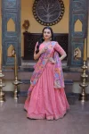 MODERN COSMOS SILK ZARI SEQUENCE EMBROIDERY WORK LEHENGA CHOLI WITH DUPATTA WEDDING WEAR WHOLESALE PRICE ETHNIC GARMENT (12)