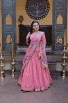 MODERN COSMOS SILK ZARI SEQUENCE EMBROIDERY WORK LEHENGA CHOLI WITH DUPATTA WEDDING WEAR WHOLESALE PRICE ETHNIC GARMENT (12)