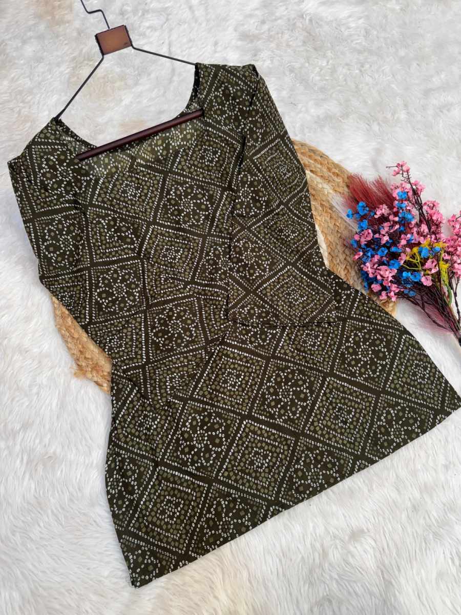 MODERN COTTON BANDHEJ PRINT WORK TOP PATIYALA SET DAILY WEAR WHOLESALE PRICE ETHNIC GARMENT (14)