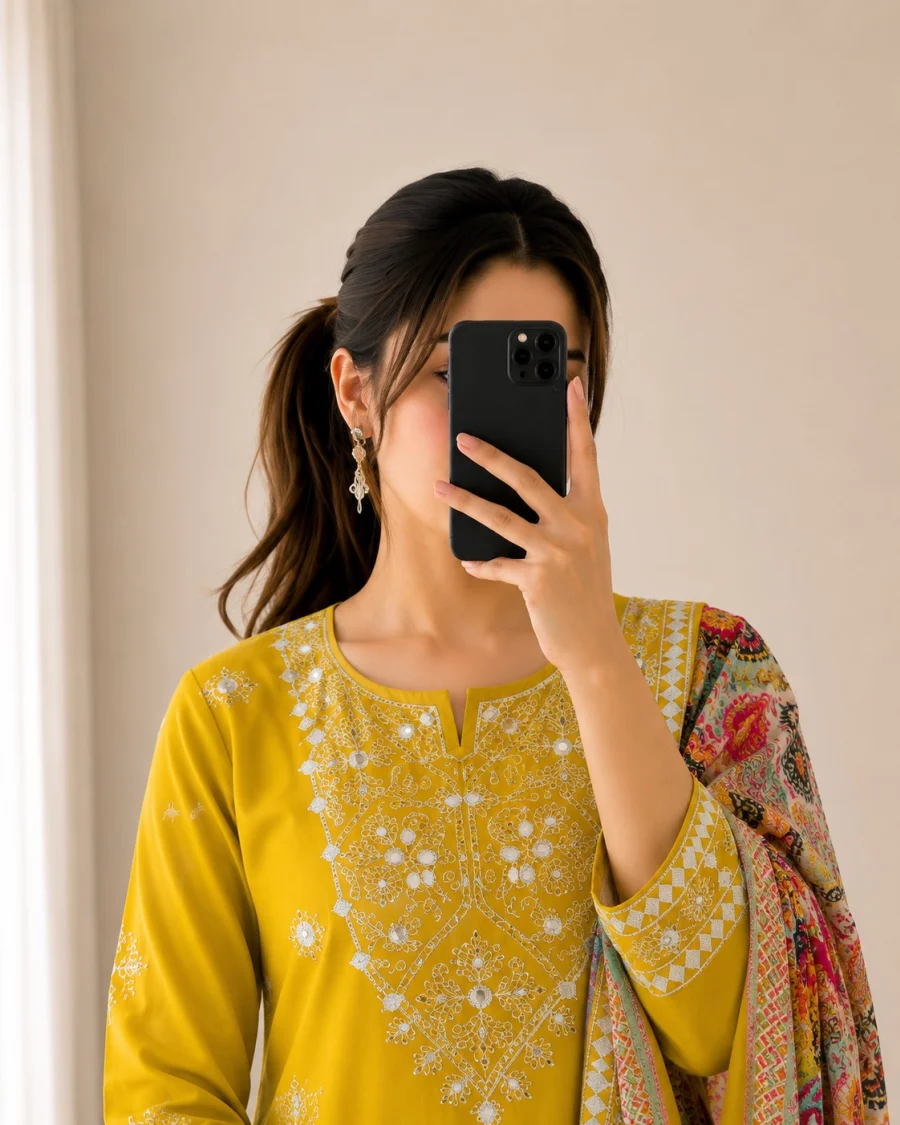 MODERN COTTON EMBROIDERY GOTA PATTI WORK TOP BOTTOM WITH DUPATTA FESTIVE WEAR WHOLESALE PRICE ETHNIC GARMENT (10)