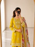 MODERN COTTON EMBROIDERY GOTA PATTI WORK TOP BOTTOM WITH DUPATTA FESTIVE WEAR WHOLESALE PRICE ETHNIC GARMENT (6)