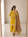 MODERN COTTON EMBROIDERY GOTA PATTI WORK TOP BOTTOM WITH DUPATTA FESTIVE WEAR WHOLESALE PRICE ETHNIC GARMENT (6)