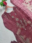 MODERN COTTON PRINT WITH EMBROIDERY SEQUENCE WORK TOP BOTTOM WITH DUPATTA FESTIVE WEAR WHOLESALE PRICE ETHNIC GARMENT (5)