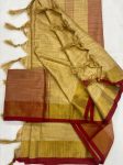 MODERN COTTON SILK WEAVING WORK SAREE WITH UNSTITCHED BLOUSE FESTIVE WEAR WHOLESALE PRICE ETHNIC GARMENT (1)
