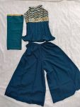 MODERN CREPE SEQUENCE EMBROIDERED WORK KID’S TOP PALAZZO WITH DUPATTA SET FESTIVE WEAR WHOLESALE PRICE ETHNIC GARMENT (2)