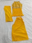 MODERN CREPE SEQUENCE EMBROIDERED WORK KID’S TOP PALAZZO WITH DUPATTA SET FESTIVE WEAR WHOLESALE PRICE ETHNIC GARMENT (7)