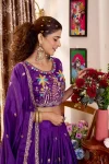 MODERN CREPE SILK EMBROIDERY SEQUENCE WORK WITH THREAD WORK LEHENGA CHOLI WITH DUPATTA WEDDING WEAR WHOLESALE PRICE ETHNIC GARMENT (1)