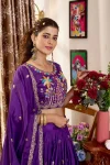 MODERN CREPE SILK EMBROIDERY SEQUENCE WORK WITH THREAD WORK LEHENGA CHOLI WITH DUPATTA WEDDING WEAR WHOLESALE PRICE ETHNIC GARMENT (1)