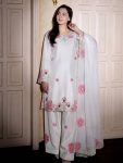 MODERN DEVSENA SILK EMBROIDERY AND SEQUENCE WORK TOP PATIYALA WITH DUPATTA WHITE