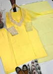 MODERN FENDY SILK EMBROIDERY CODING SEQUENCE WITH HAND WORK TOP BOTTOM CHOLI WITH DUPATTA FESTIVE WEAR WHOLESALE PRICE ETHNIC GARMENT (5)