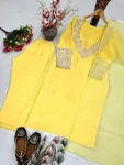 MODERN FENDY SILK EMBROIDERY CODING SEQUENCE WITH HAND WORK TOP BOTTOM CHOLI WITH DUPATTA FESTIVE WEAR WHOLESALE PRICE ETHNIC GARMENT (5)