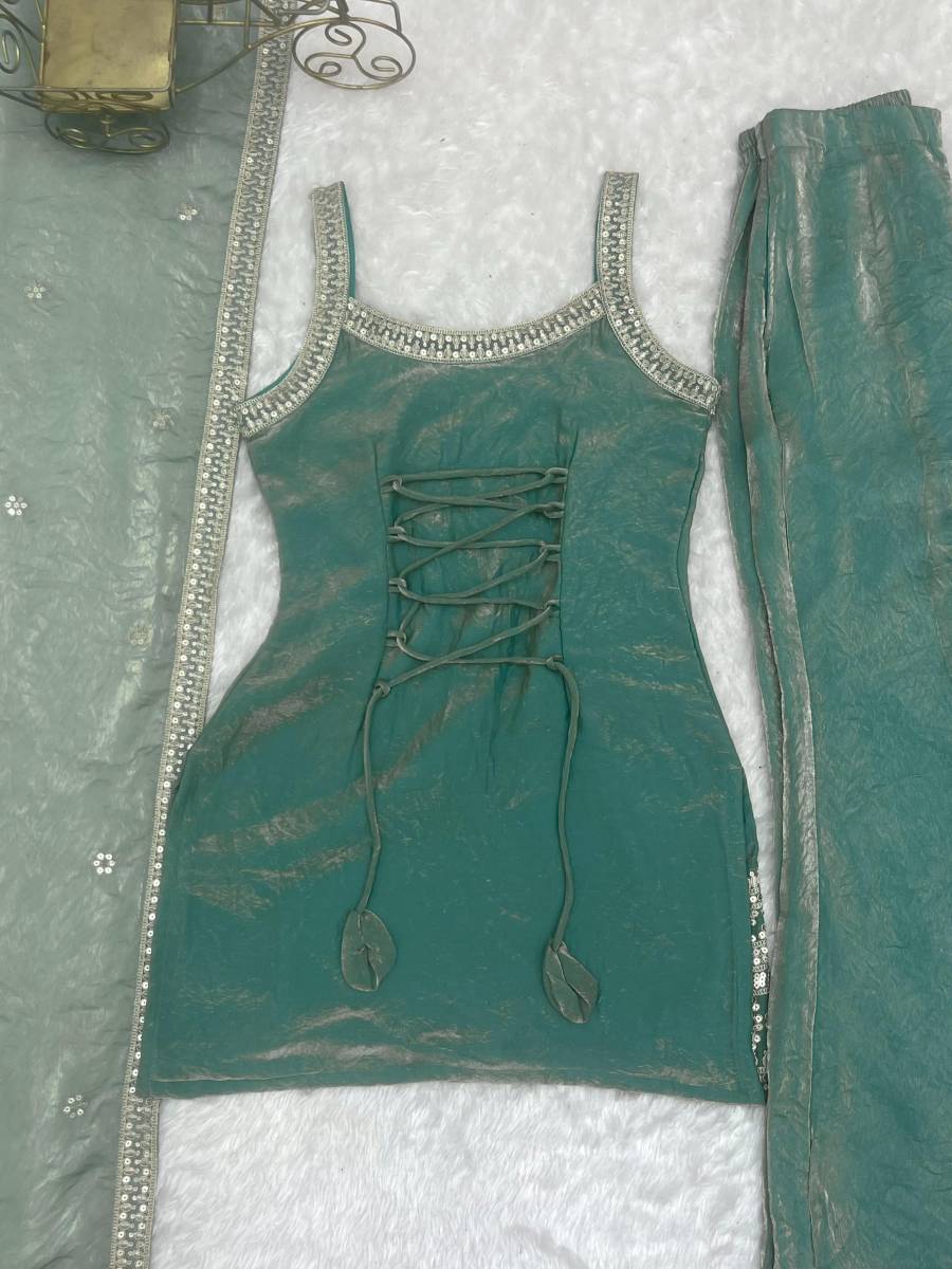 MODERN FENDY SILK EMBROIDERY SEQUENCE DORI AND JARI WORK TOP PALAZZO WITH DUPATTA FESTIVE WEAR WHOLESALE PRICE ETHNIC GARMENT (1)