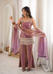 MODERN FENDY SILK EMBROIDERY SEQUENCE DORI AND JARI WORK TOP PALAZZO WITH DUPATTA FESTIVE WEAR WHOLESALE PRICE ETHNIC GARMENT (3)
