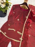 MODERN FENDY SILK EMBROIDERY SEQUENCE WORK TOP SHARARA WITH DUPATTA FESTIVE WEAR WHOLESALE PRICE ETHNIC GARMENT (2)