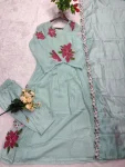 MODERN GEORGETTE BUTTI WITH EMBROIDERY WORK TOP BOTTOM WITH DUPATTA FESTIVE WEAR WHOLESALE PRICE ETHNIC GARMENT (13)