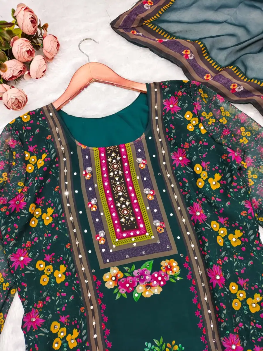 MODERN GEORGETTE DIGITAL PRINT & REAL MIRROR WORK TOP PALAZZO WITH DUPATTA FESTIVE WEAR WHOLESALE PRICE ETHNIC GARMENT (1)