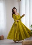 MODERN GEORGETTE HANDWORK GOWN BOTTOM WITH DUPATTA FESTIVE WEAR WHOLESALE PRICE ETHNIC GARMENT (3)