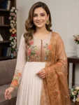 MODERN GEORGETTE HANDWORK GOWN BOTTOM WITH DUPATTA FESTIVE WEAR WHOLESALE PRICE ETHNIC GARMENT (3)