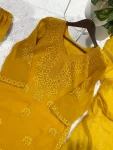 MODERN GEORGETTE SEQUENCE EMBROIDERY WORK TOP SHARARA WITH DUPATTA FESTIVE WEAR WHOLESALE PRICE ETHNIC GARMENT (2)