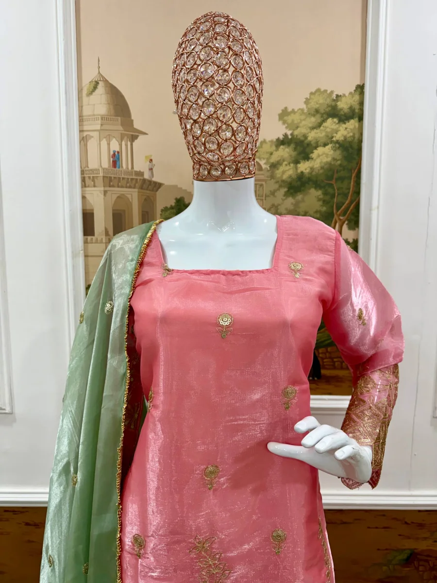 MODERN GMY SATIN EMBROIDERY WORK TOP PALAZZO WITH DUPATTA FESTIVE WEAR WHOLESALE PRICE ETHNIC GARMENT (6)