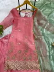 MODERN GMY SATIN EMBROIDERY WORK TOP PALAZZO WITH DUPATTA FESTIVE WEAR WHOLESALE PRICE ETHNIC GARMENT (3)