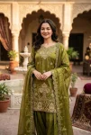 MODERN GMY SILK EMBROIDERY SEQUENCE WORK TOP BOTTOM WITH DUPATTA FESTIVE WEAR WHOLESALE PRICE ETHNIC GARMENT (31)