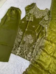 MODERN GMY SILK EMBROIDERY SEQUENCE WORK TOP BOTTOM WITH DUPATTA FESTIVE WEAR WHOLESALE PRICE ETHNIC GARMENT (31)