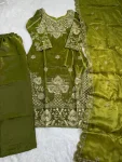 MODERN GMY SILK EMBROIDERY SEQUENCE WORK TOP BOTTOM WITH DUPATTA FESTIVE WEAR WHOLESALE PRICE ETHNIC GARMENT (31)