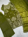 MODERN GMY SILK EMBROIDERY SEQUENCE WORK TOP BOTTOM WITH DUPATTA FESTIVE WEAR WHOLESALE PRICE ETHNIC GARMENT (31)