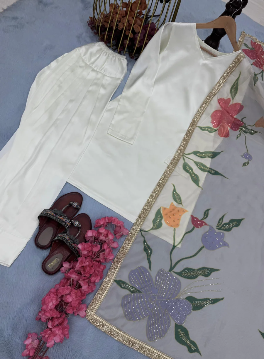 MODERN JAPAN SATIN SILK PLAIN WORK TOP PATIYALA WITH DUPATTA FESTIVE WEAR WHOLESALE PRICE ETHNIC GARMENT (11)