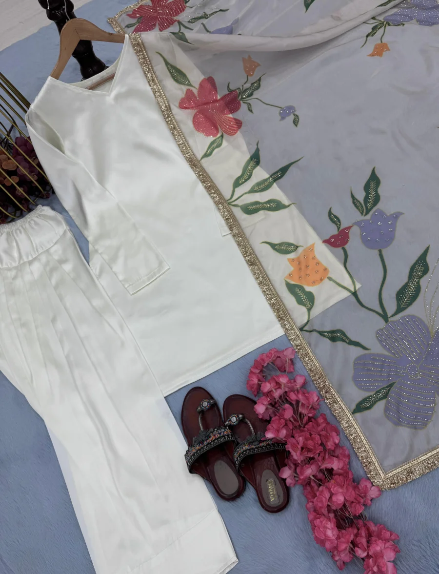 MODERN JAPAN SATIN SILK PLAIN WORK TOP PATIYALA WITH DUPATTA FESTIVE WEAR WHOLESALE PRICE ETHNIC GARMENT (12)
