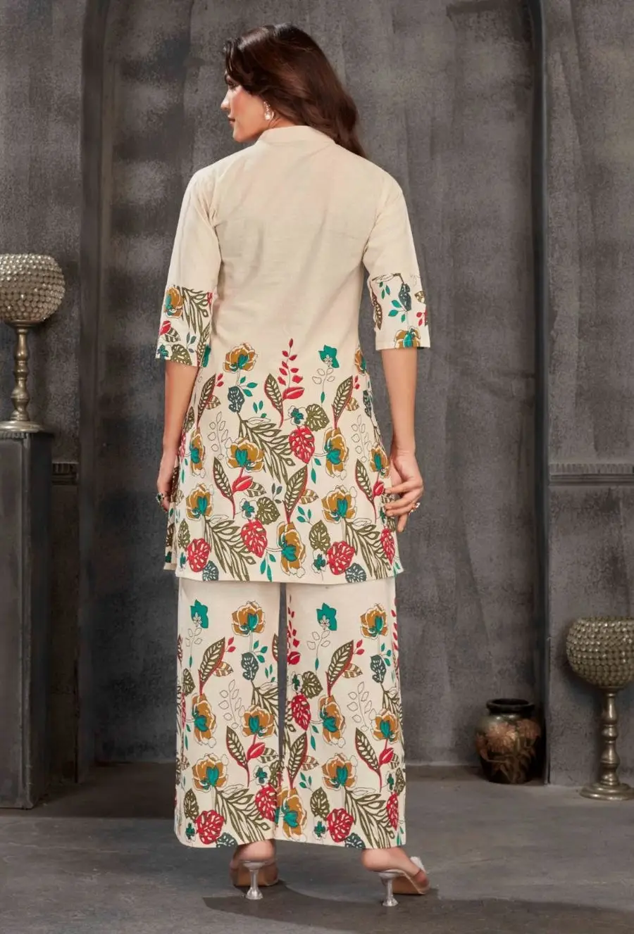 MODERN KHADI COTTON DIGITAL PRINTED WORK CO-ORD SET DAILY WEAR WHOLESALE PRICE ETHNIC GARMENT (2)