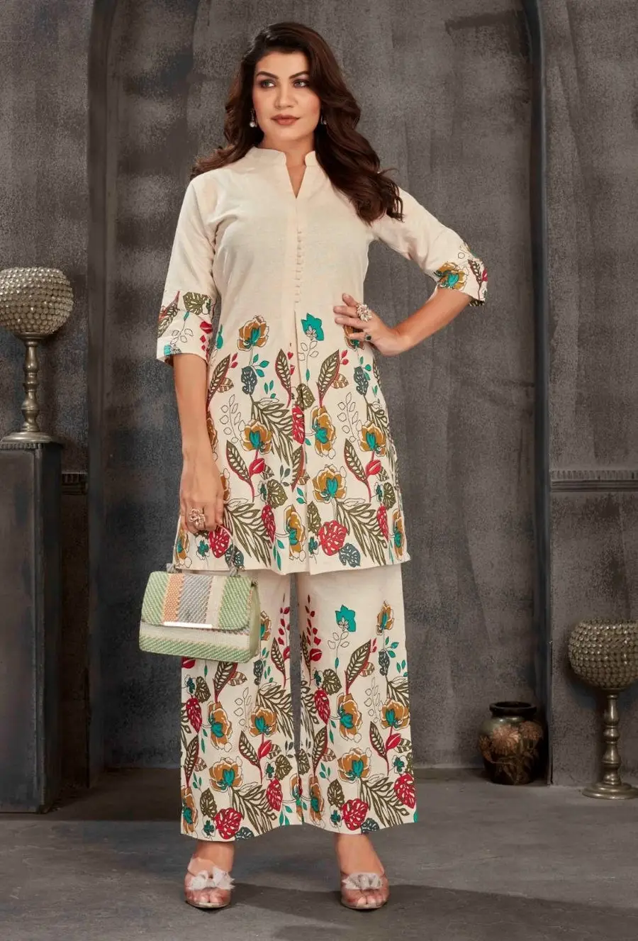 MODERN KHADI COTTON DIGITAL PRINTED WORK CO-ORD SET DAILY WEAR WHOLESALE PRICE ETHNIC GARMENT (3)