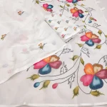 MODERN LINEN COTTON PRINTED WITH TASSELS WORK SAREE WITH UNSTITCHD BLOUSE DAILY WEAR WHOLESALE PRICE ETHNIC GARMENT (1)