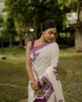 MODERN LINEN COTTON SILVER PATTA WEAVING WITH DIGITAL PRINT WORK SAREE WITH UNSTITCHED BLOUSE DAILY WEAR WHOLESALE PRICE ETHNIC GARMENT (2)